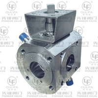 Wafer Type Jacketed Three Way Ball Valve BSQ74F
